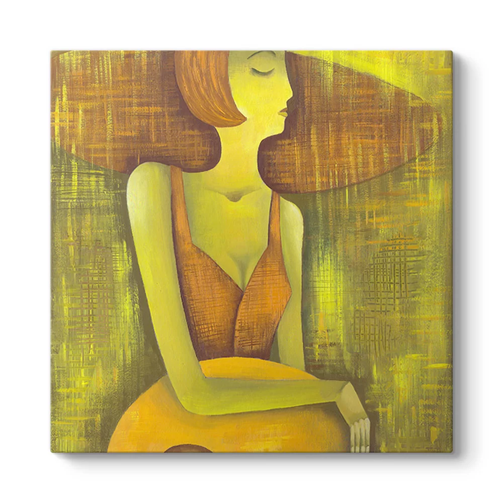 Yellow Women Tablo - Model 3